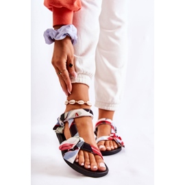 PM1 Women's Red Caprisa Velcro Sandals white 1