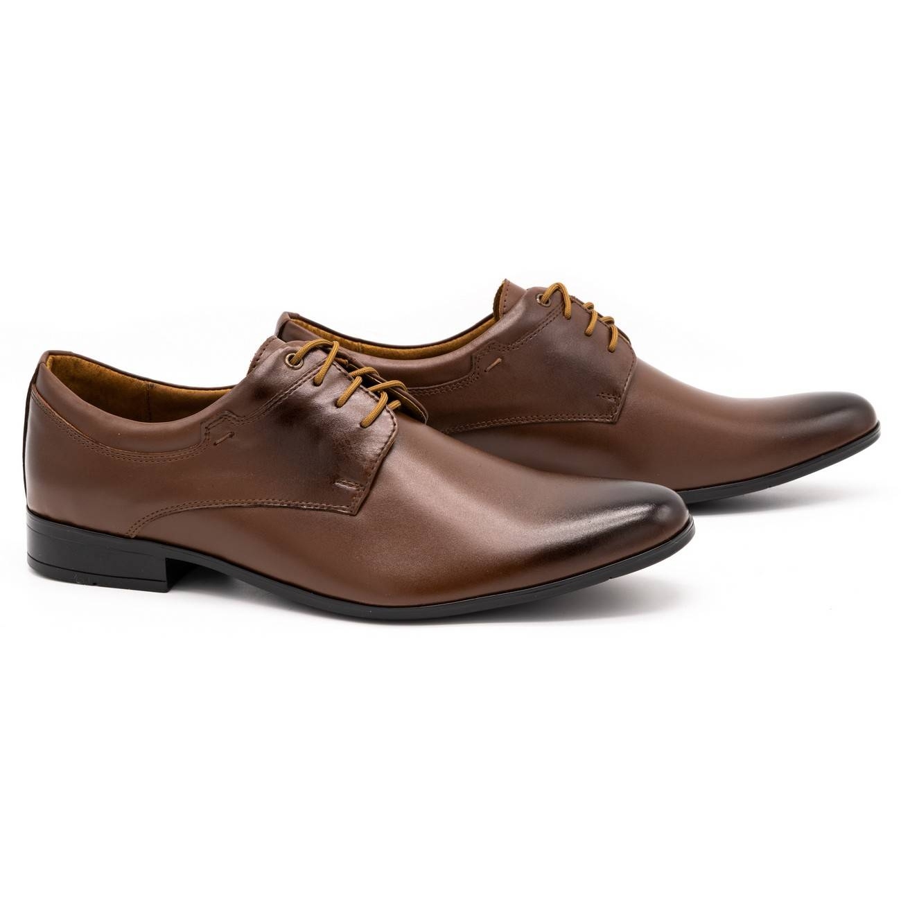 Brown leather men display picture 3
