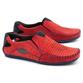 Mario Pala Men's shoes moccasins 901 summer red 2