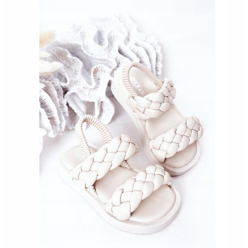 FR1 Children's Sandals With Ribbed Beige Cutie-Pie 2 FR1 Children's Sandals With Ribbed Beige Cutie-Pie 2