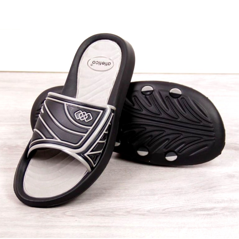 Atletico M ATC207A pool slippers black grey 2