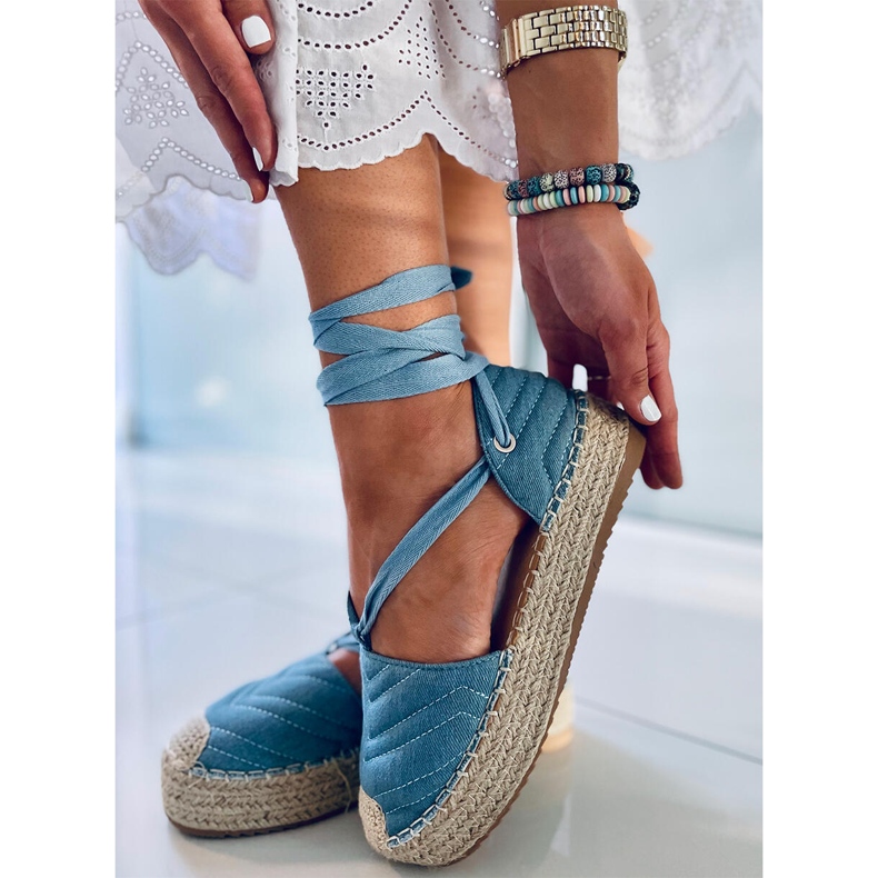 Freesia Blue ankle-length espadrilles 2