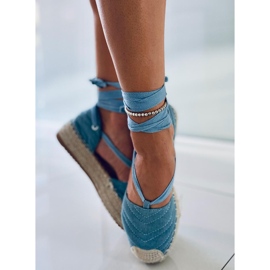 Freesia Blue ankle-length espadrilles 1