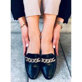 Addison Black Loafers with Chain 2