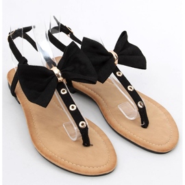 Flip-flops with a Twist Black bow 1