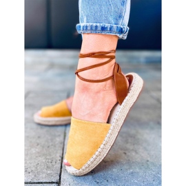 Andrina Yellow women's espadrilles brown 2
