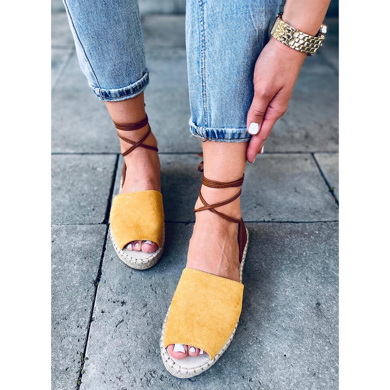Andrina Yellow women's espadrilles brown 1