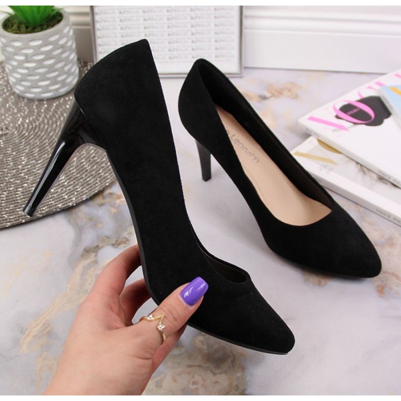 Pumps stilettos black suede W Sergio Leone 1