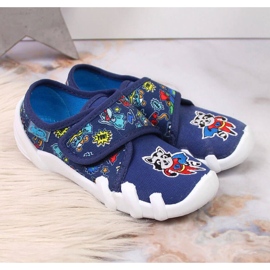 Jr. Befado velcro slippers for kindergarten navy blue 2