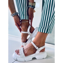 High-soled sandals Shanti White 2