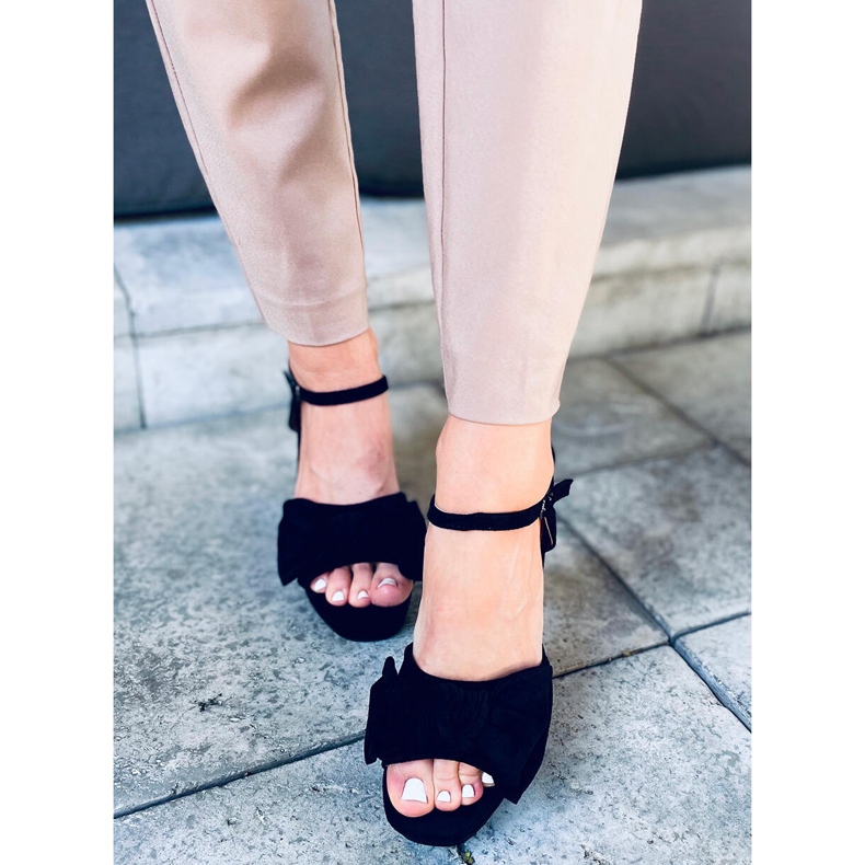 Sandals on the Adella Black platform 1