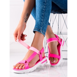 Groto Gogo Comfortable Sandals With Velcro pink 1