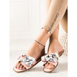 SHELOVET Slippers With A Decorative Bow pink 1
