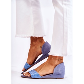 Leather Sandals Maciejka 1971-61 Blue 2