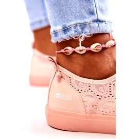 Openwork Sneakers Big Star JJ274059 Light pink 4