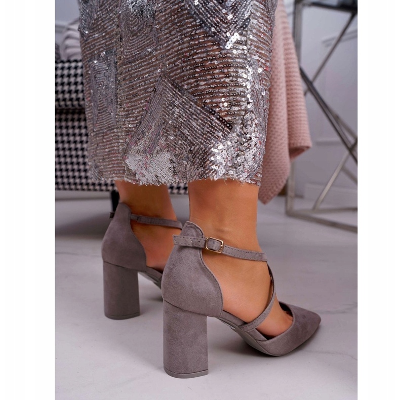 Women's Pumps On A Heel In Spitz Gray grey 4