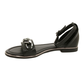 Evento Women's sandals with chain 22sd35-4876 black 2
