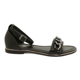 Evento Women's sandals with chain 22sd35-4876 black 1