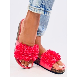 Berry Coral cork slippers pink 2