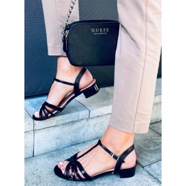 Sparkle Black low-heeled sandals 2