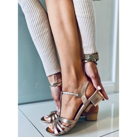 Sparkle Champagne low-heeled sandals pink 2
