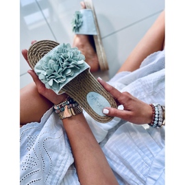 Floral fiesta Primrose Green slippers 1