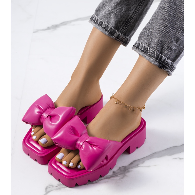 Pink slippers on the Platt tractor sole 2