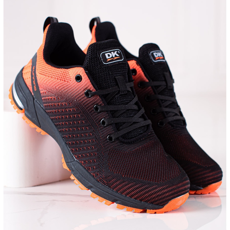 DK Sports shoes black orange 1
