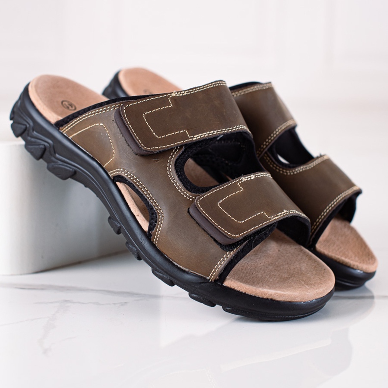 DK Leather Men's Slippers brown 1 DK Leather Men's Slippers brown 1