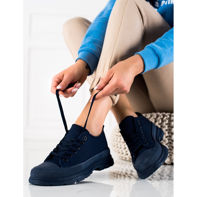 SHELOVET Sneakers On The Platform navy blue 1