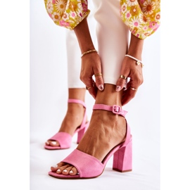 FB2 Fashionable Sandals On A Post Fuchsia Salis pink 1