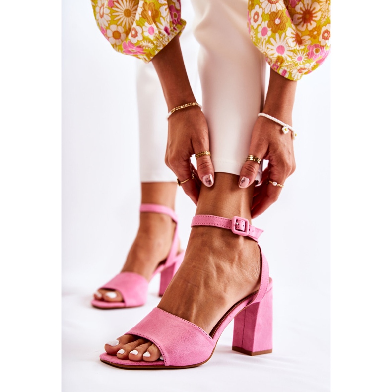 FB2 Fashionable Sandals On A Post Fuchsia Salis pink 1