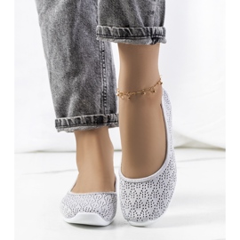 Holmen gray openwork ballerinas grey 1