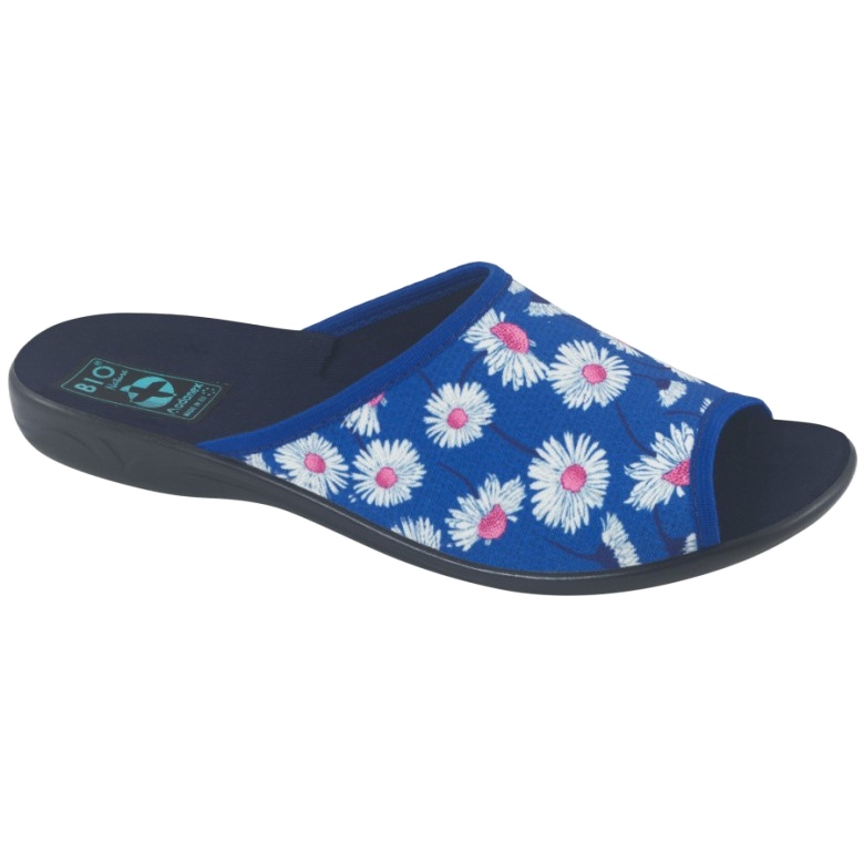 Adanex Women's Slippers With Flowers Gadane SAK1 27153 white blue pink 1 Adanex Women's Slippers With Flowers Gadane SAK1 27153 white blue pink 1