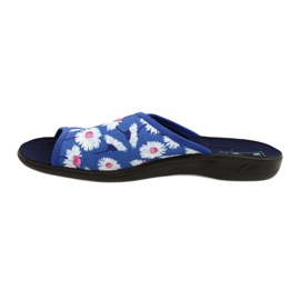 Adanex Women's Slippers With Flowers Gadane SAK1 27153 white blue pink 2 Adanex Women's Slippers With Flowers Gadane SAK1 27153 white blue pink 2
