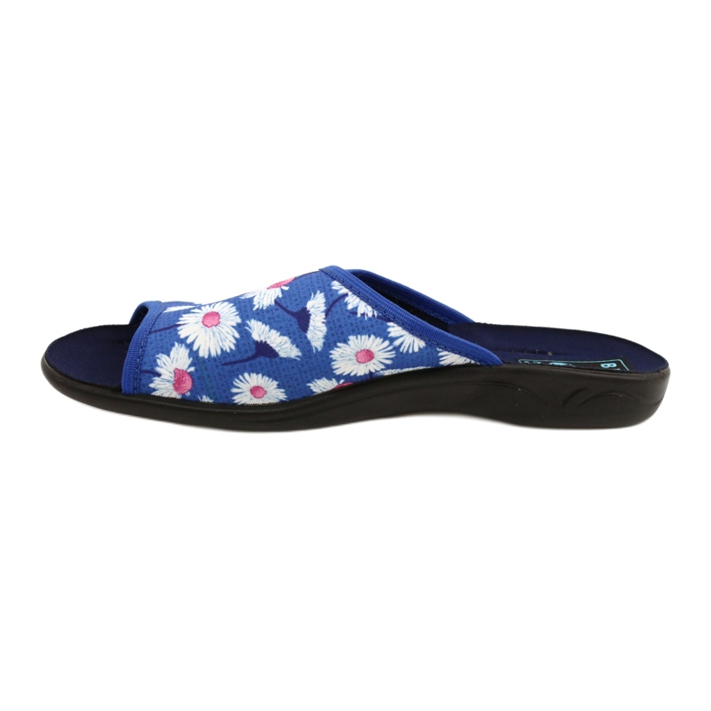 Adanex Women's Slippers With Flowers Gadane SAK1 27153 white blue pink 2 Adanex Women's Slippers With Flowers Gadane SAK1 27153 white blue pink 2