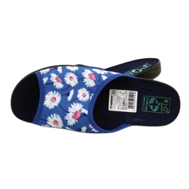 Adanex Women's Slippers With Flowers Gadane SAK1 27153 white blue pink 6 Adanex Women's Slippers With Flowers Gadane SAK1 27153 white blue pink 6