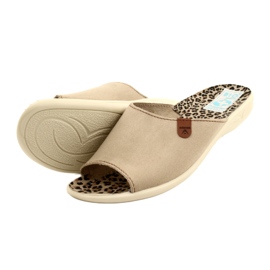 Suede Women's Slippers Adanex Sara 27310 Beige 4