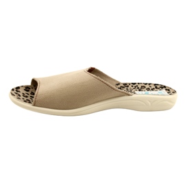 Suede Women's Slippers Adanex Sara 27310 Beige 2