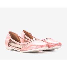 Children's pink lacquered ballerinas Liisi 1