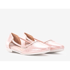 Children's pink lacquered ballerinas Liisi 1