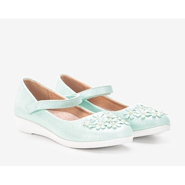 BM Green shiny ballerinas for children Alaja 1 BM Green shiny ballerinas for children Alaja 1