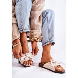 PS1 Wendy Light Beige Cork Sole Slippers 2