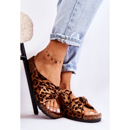 Wendy Brown and Black Cork Sole Slippers beige 1 Wendy Brown and Black Cork Sole Slippers beige 1