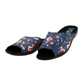 Women's slippers With flowers Adanex 27116 blue 3