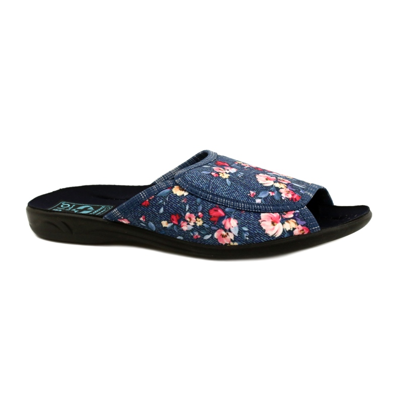 Women's slippers With flowers Adanex 27116 blue 1