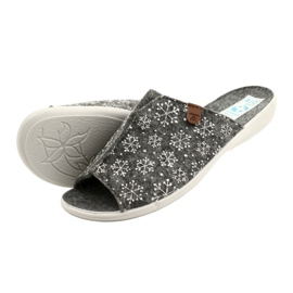 Adanex felt snowflake slippers 24217 white grey 5