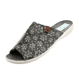 Adanex felt snowflake slippers 24217 white grey 4