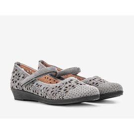 Tilmans gray openwork ballerinas for children grey 1