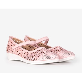 Tilmans children's pink openwork ballerinas 1